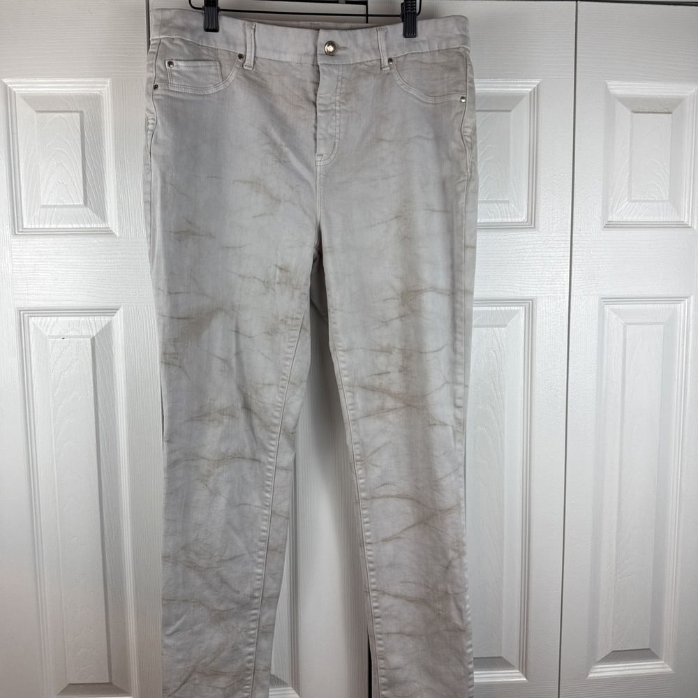 Chico's‎ So Slimming Women's Size 2 Medium Marble Wash Skinny Jeans